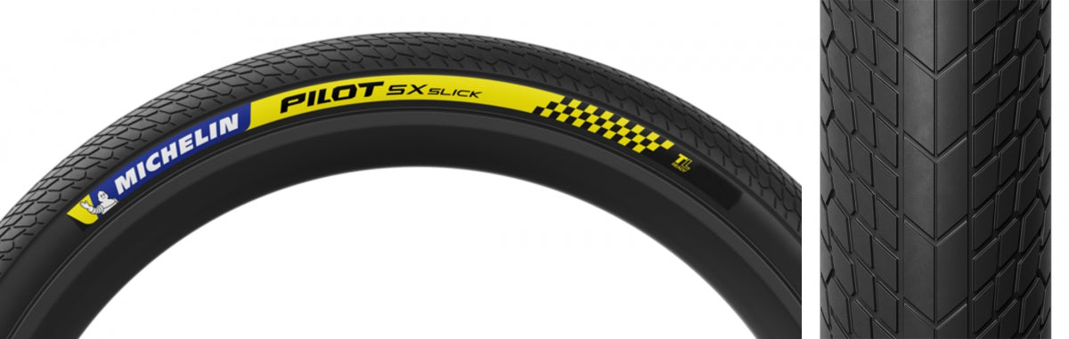 TIRE MICHELIN PILOT SX SLICK 20x1.85 BK/BK FOLD/4x120/TLR