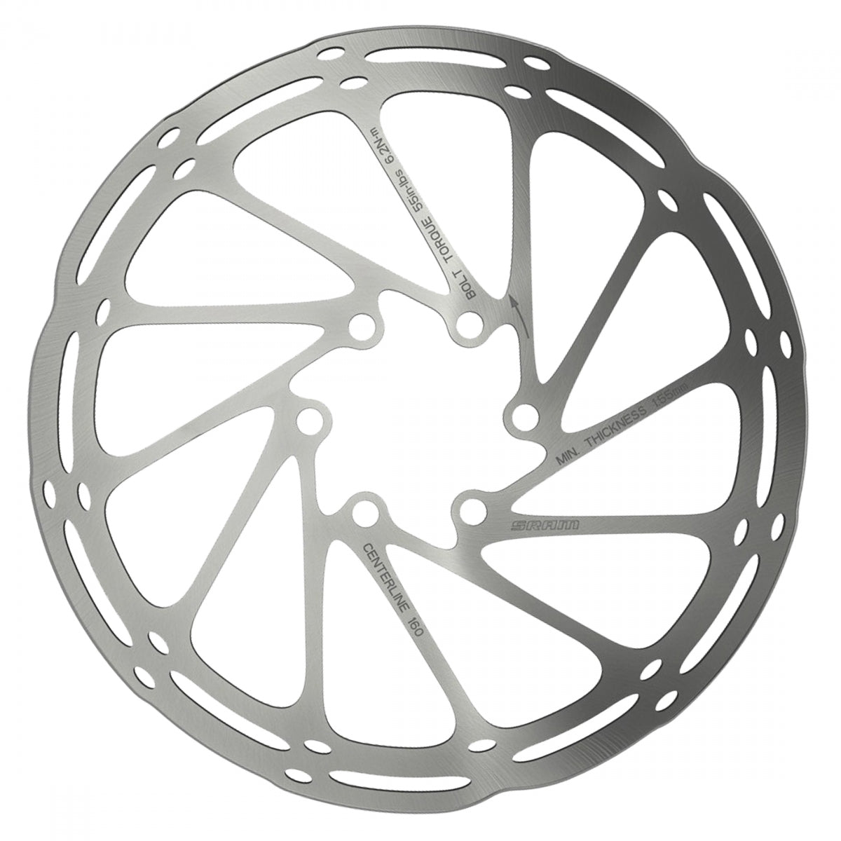 BRAKE PART SRAM DISC ROTOR 140mm, 160mm, 220mm C-LINE 6B ROUNDED