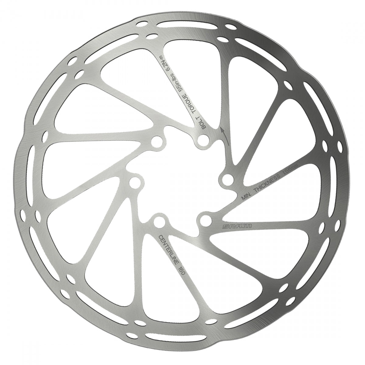 BRAKE PART SRAM DISC ROTOR 140mm, 160mm, 220mm C-LINE 6B ROUNDED