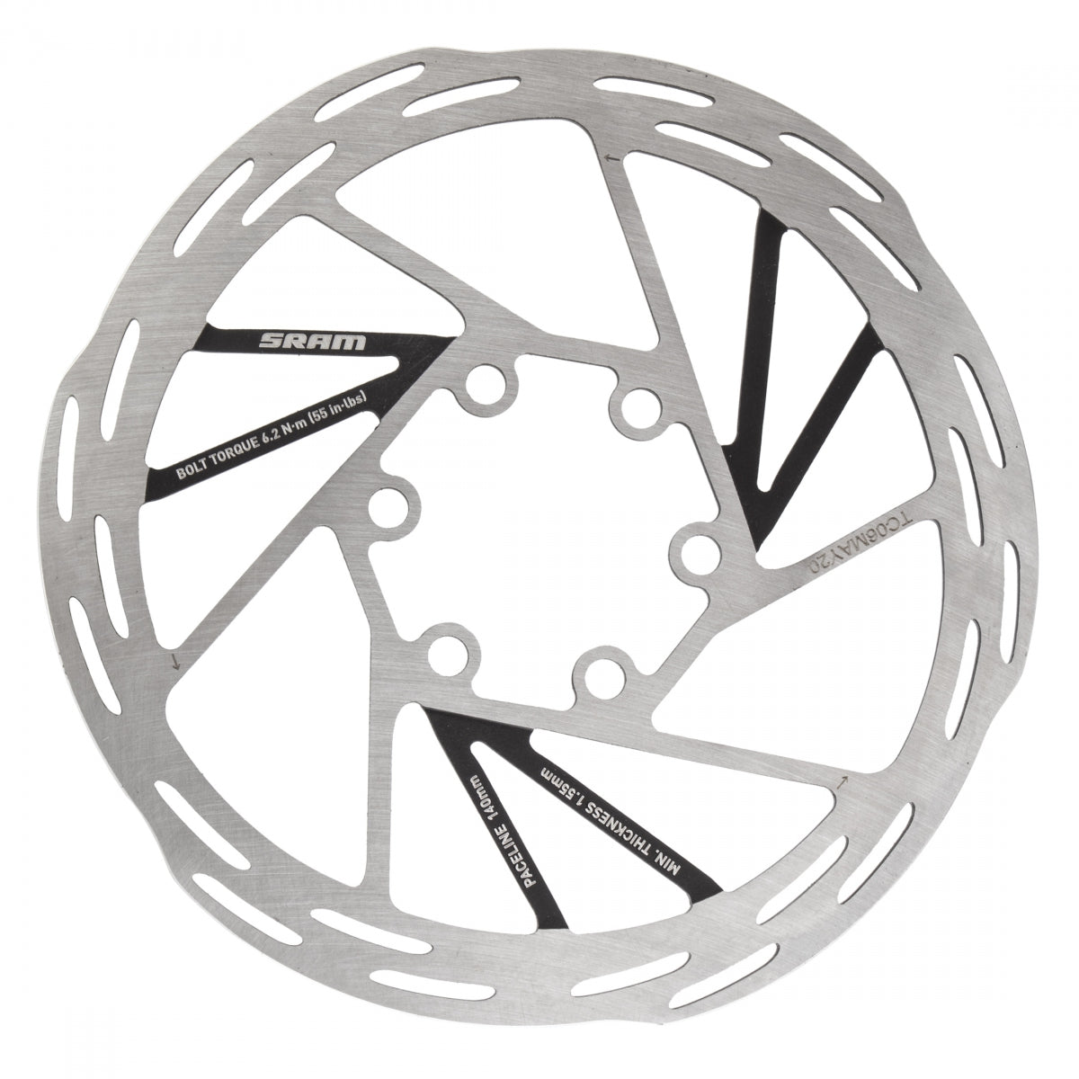 BRAKE PART SRAM DISC ROTOR 140mm or 160mm PACELINE 6B ROUNDED BK