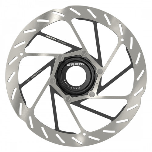 BRAKE PART SRAM DISC ROTOR HS2 CL ROUNDED w/LOCKRING SL/BK