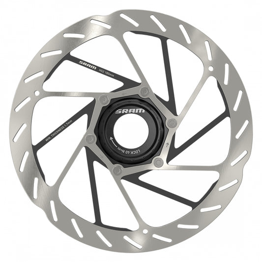 BRAKE PART SRAM DISC ROTOR HS2 CL ROUNDED w/LOCKRING SL/BK