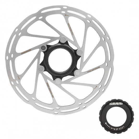 BRAKE PART SRAM DISC ROTOR C-LINE CL ROUNDED w/LOCK RING SL/BK