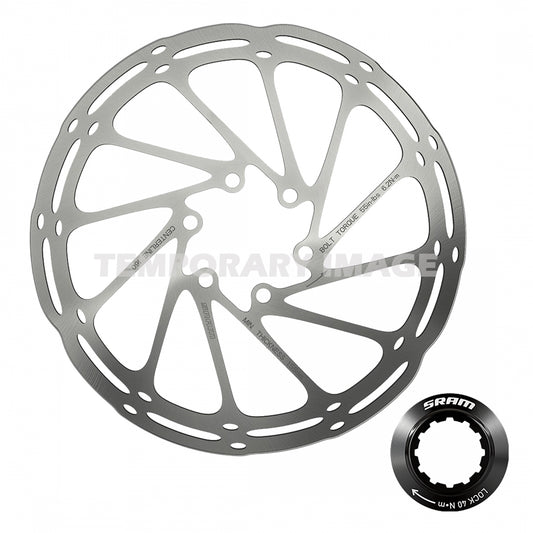 BRAKE PART SRAM DISC ROTOR C-LINE CL ROUNDED w/LOCK RING SL/BK
