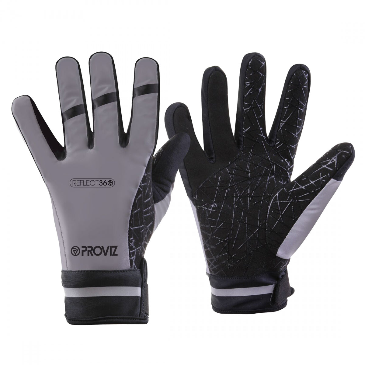GLOVES PROVIZ REFLECT360 WATERPROOF BK/GY