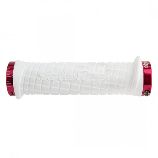 GRIPS ODI LOCKON BONUS MTN TROY LEE WH/RD w/CLAMP