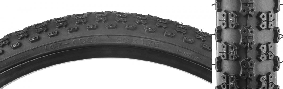 TIRE SUNLT 20x1-1/8 BK/BK MX3 C714