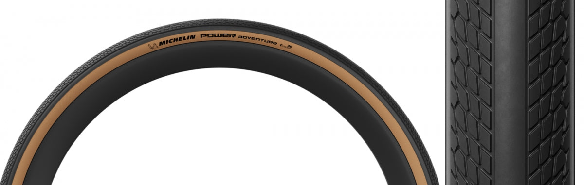 TIRE MICHELIN PWR ADVENTURE 650Bx48 BK/TAN FOLD/3x120 GUM-X/BTBS/TLR