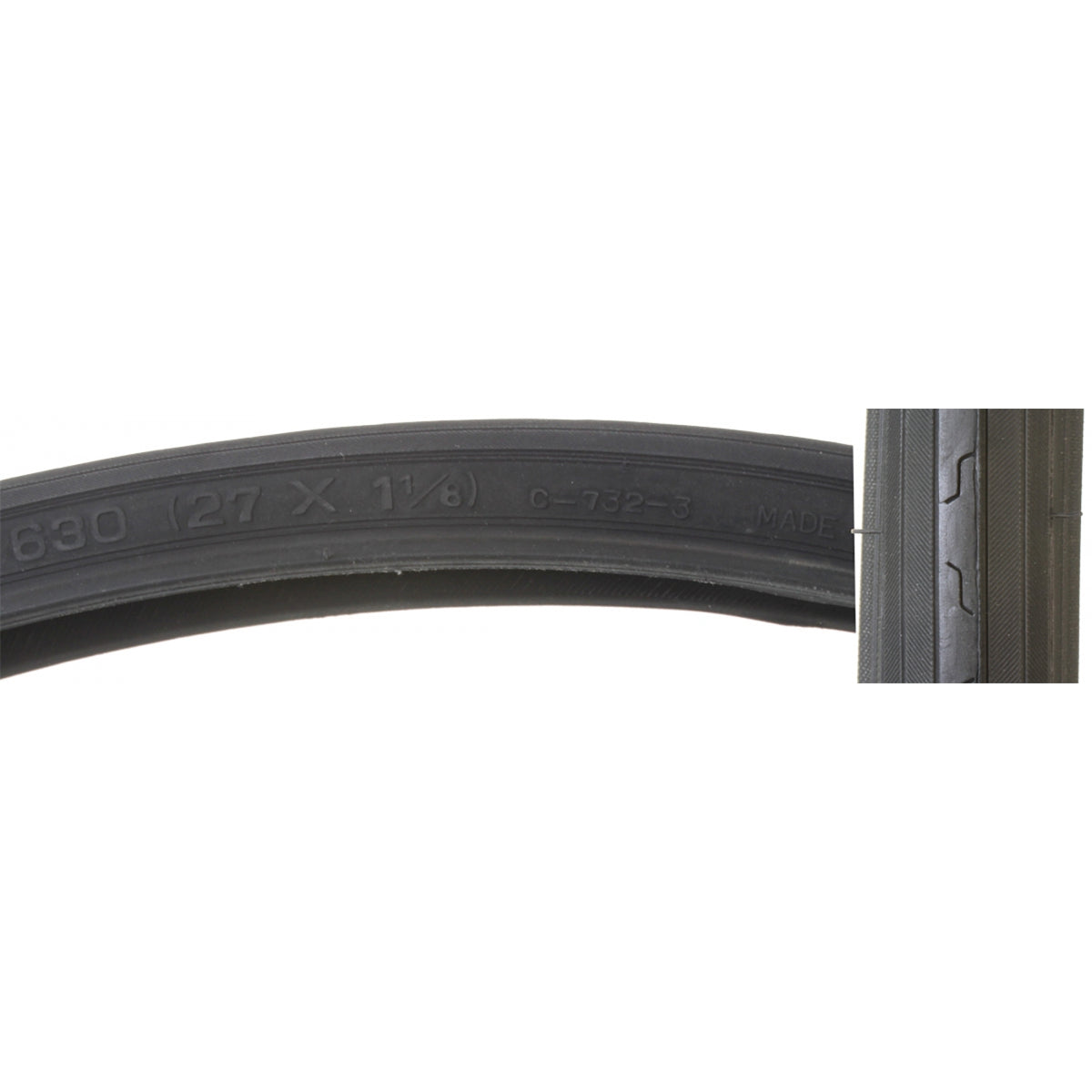 TIRE SUNLT 27x1-1/8 CST732 BK/BSK 100lb 300g WIRE