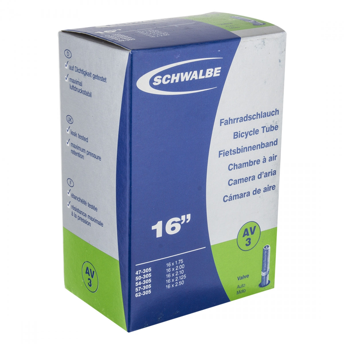 Schwalbe 16in Standard Schrader Tube