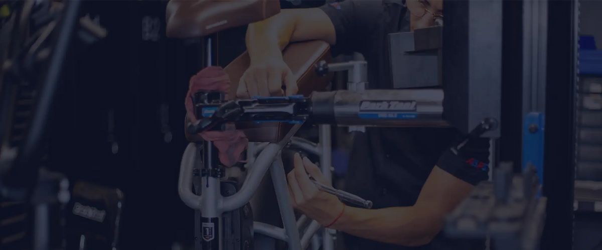A Mobile Bike Pros Mechanic Working on an eBike